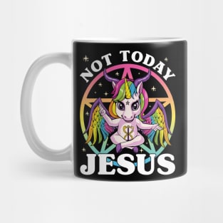 Not Today Jesus - Satanic Baphomet Goat Mug